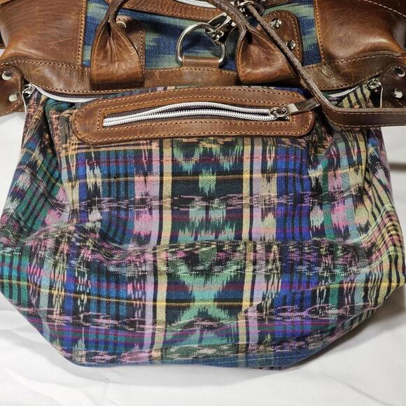 Mini Aria Convertible Day Bag Shoulder Or Backpack Brown Leather And Canvas - Picture 14 of 15